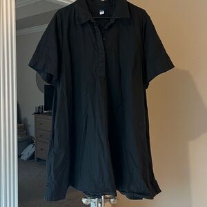 Old Navy Black Collared Shift Dress